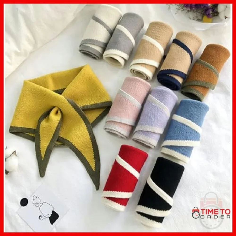 Soft Knit Triangle Scarf Shawl Wrap for Women Warm Winter Accessory - Picture 7 of 8